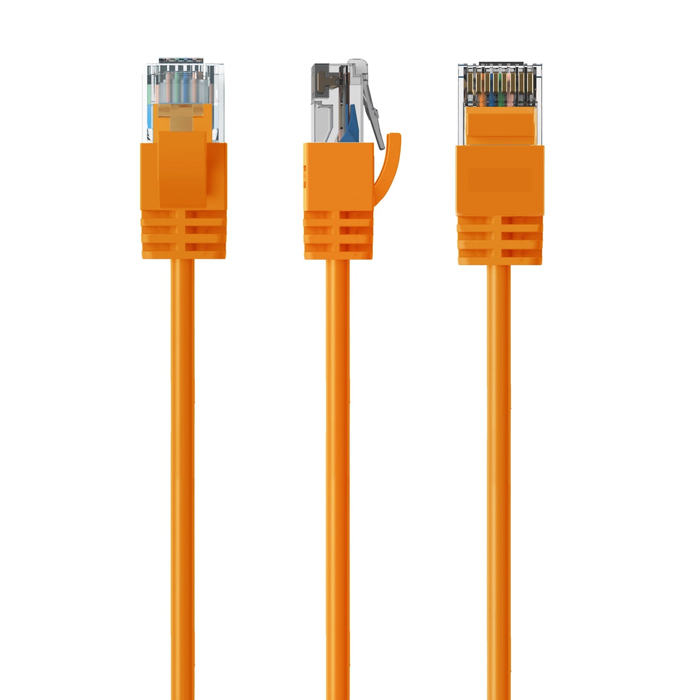 Cruxtec Ultra-Thin CAT6A UTP Ethernet Cable Orange