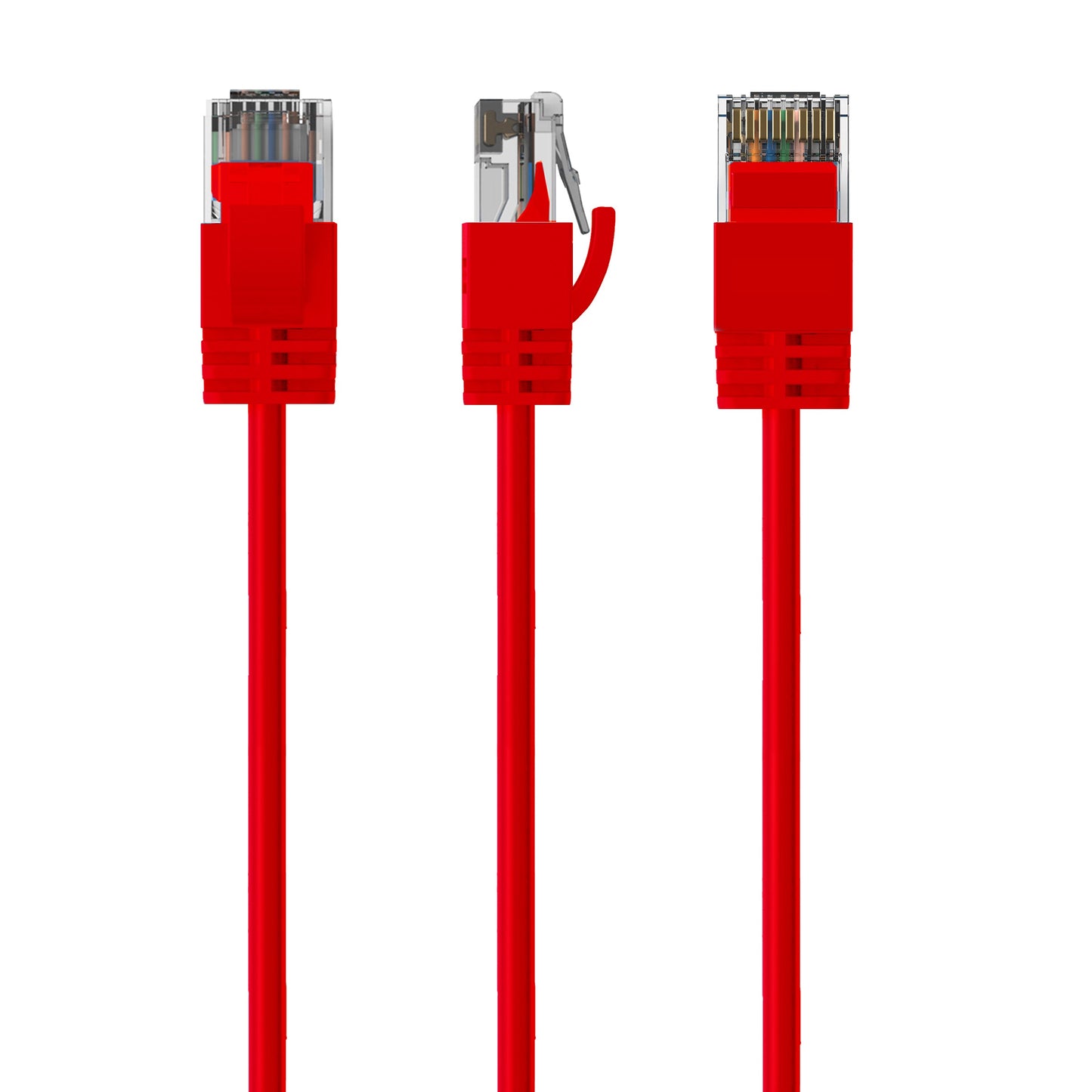 Cruxtec Ultra-Thin CAT6A UTP Ethernet Cable Red