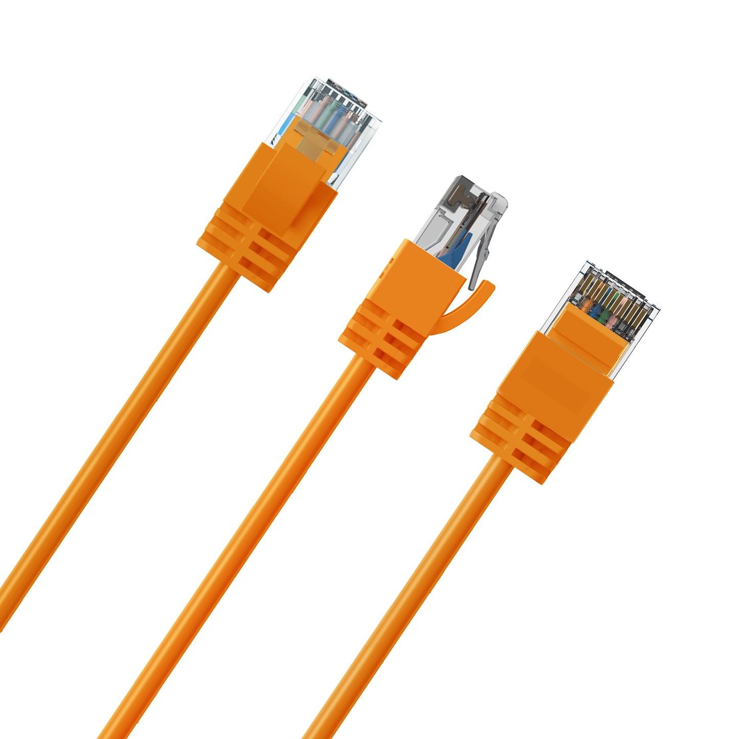 Cruxtec Ultra-Thin CAT6A UTP Ethernet Cable Orange