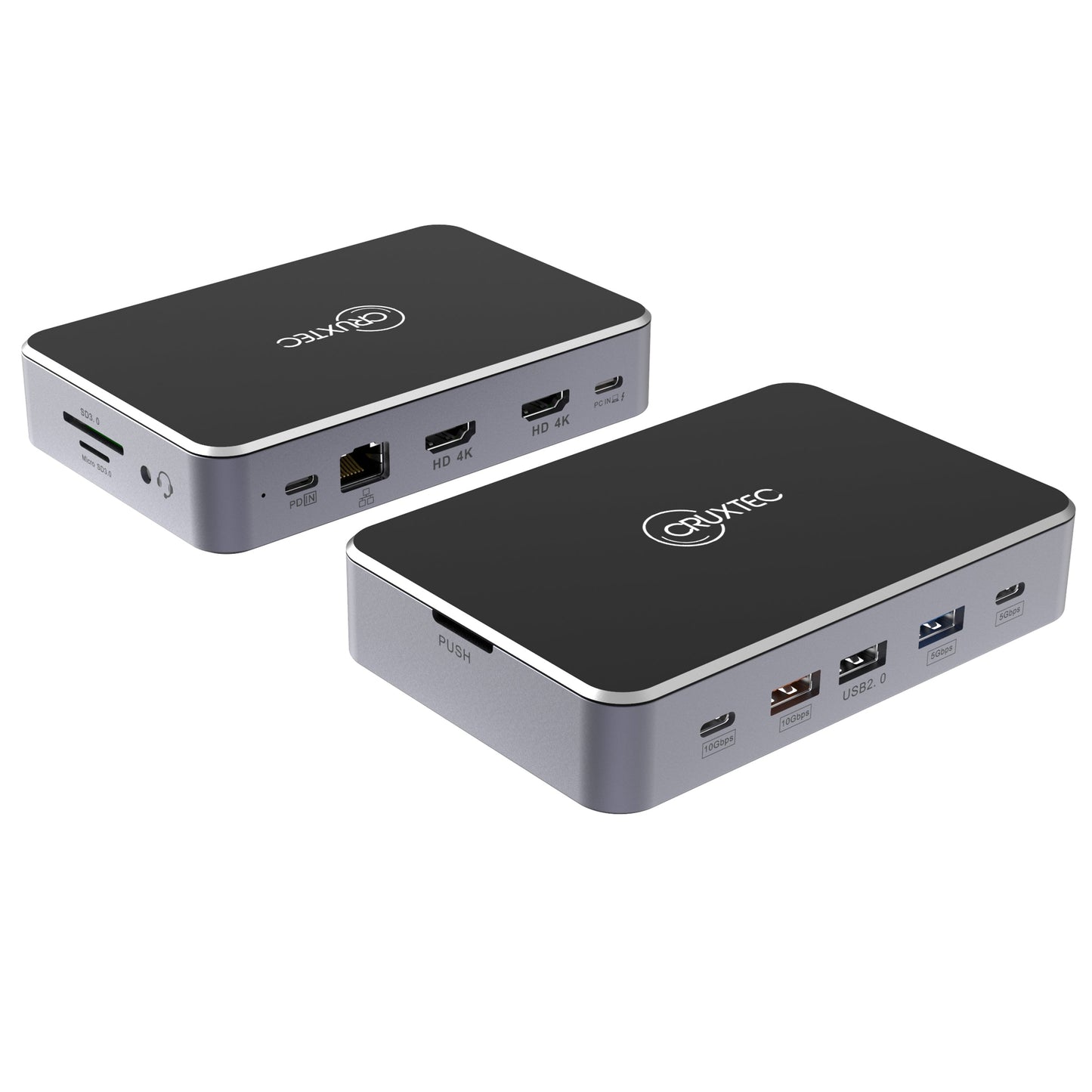 Cruxtec Universal 14-in-1 USB-C Multifunctional Docking Station with SSD Enclosure