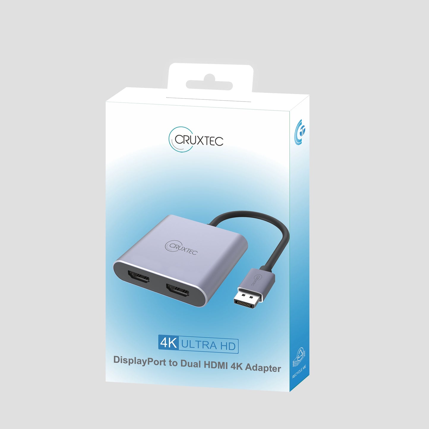 Cruxtec DisplayPort to Dual HDMI 4K Adapter