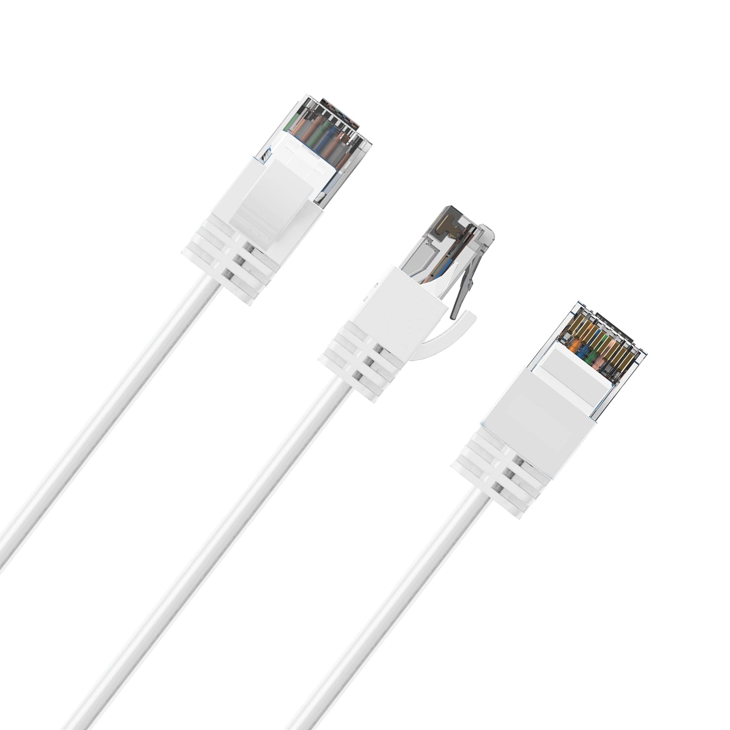 Cruxtec Ultra-Thin CAT6A UTP Ethernet Cable White