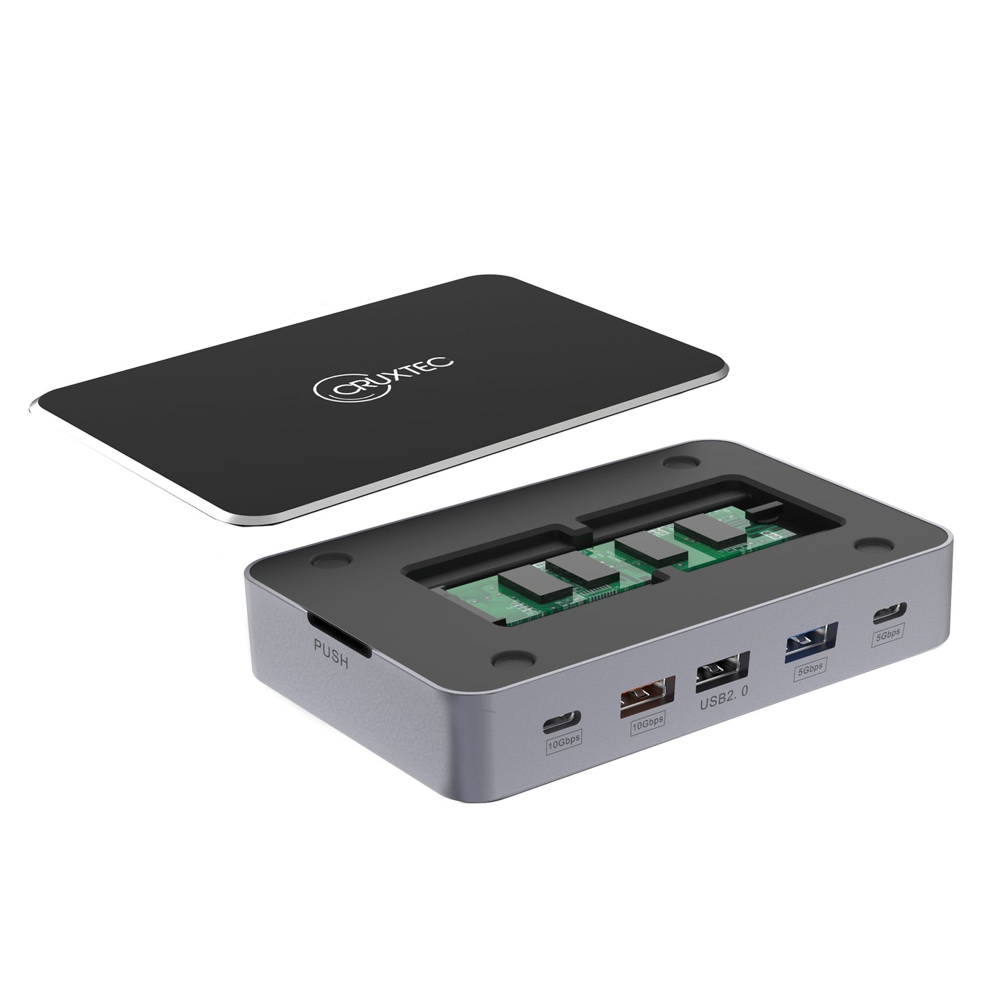 Cruxtec Universal 14-in-1 USB-C Multifunctional Docking Station with SSD Enclosure