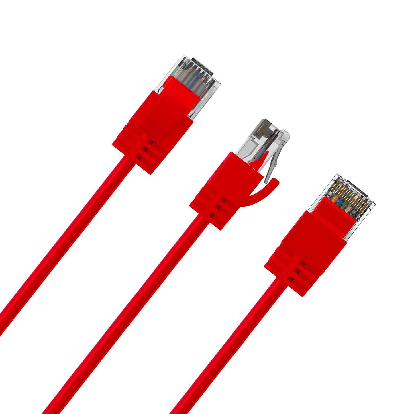 Cruxtec Ultra-Thin CAT6A UTP Ethernet Cable Red