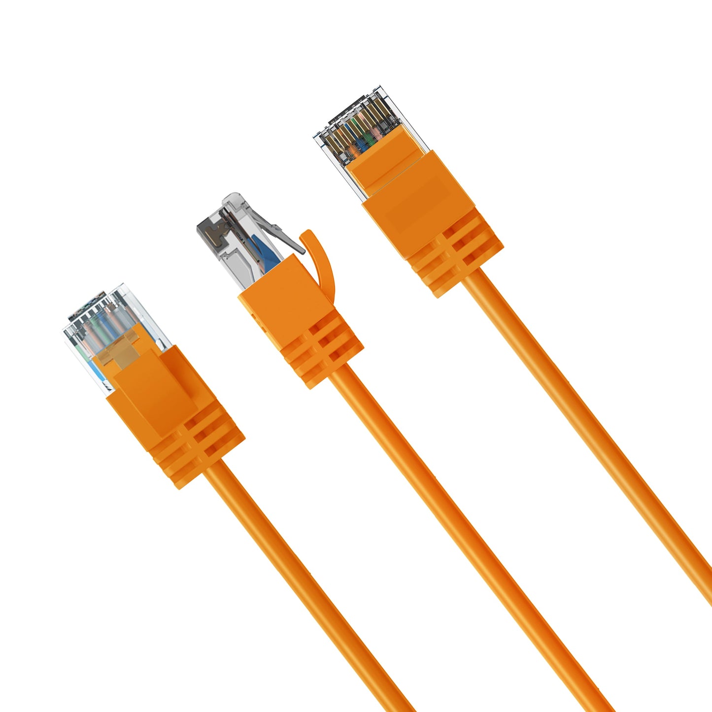 Cruxtec Ultra-Thin CAT6A UTP Ethernet Cable Orange