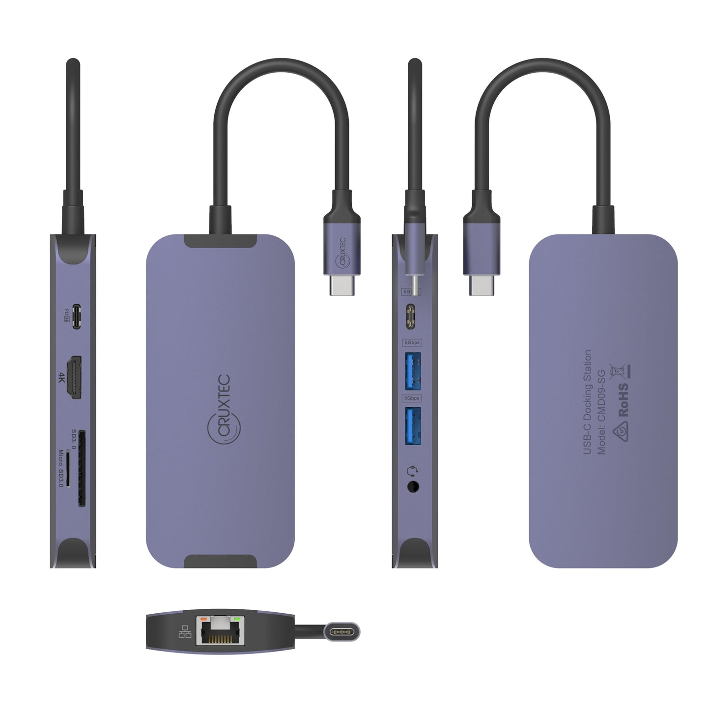 Cruxtec 9-in-1 USB-C Mini Dock
