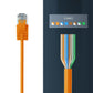 Cruxtec Ultra-Thin CAT6A UTP Ethernet Cable Orange